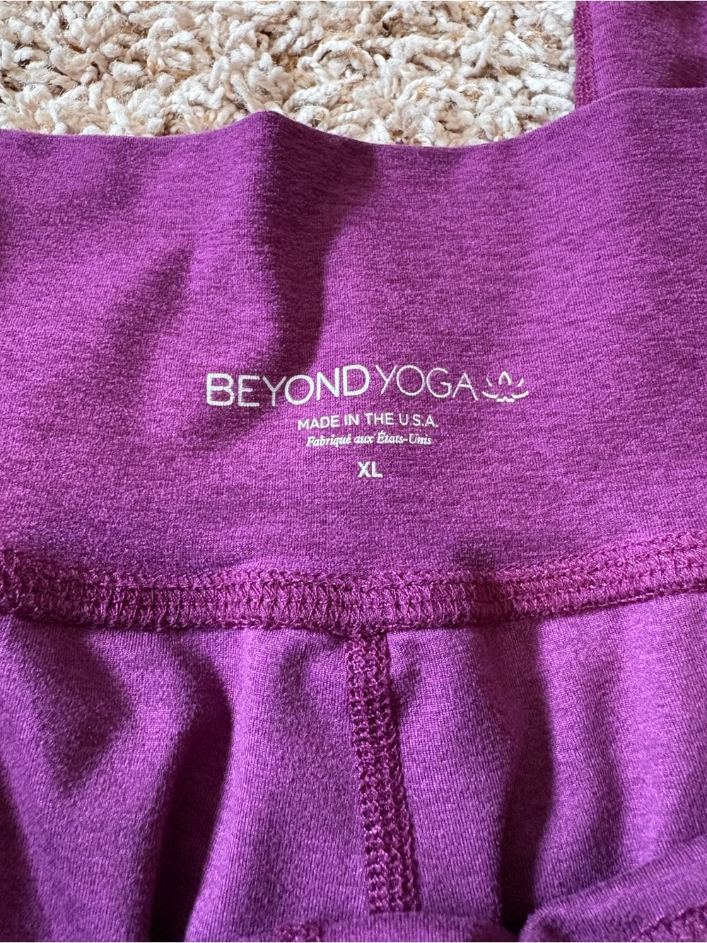 Beyond Yoga purple Spacedye Midi Joggers women’s size XL - Picture 5 of 6